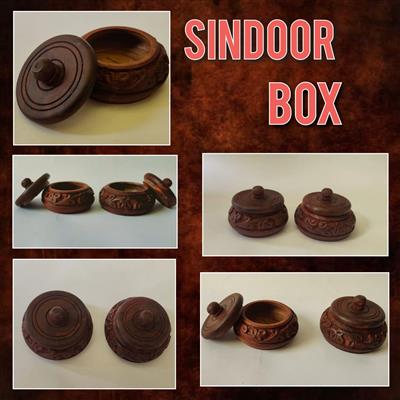 Wooden Sindoor Box