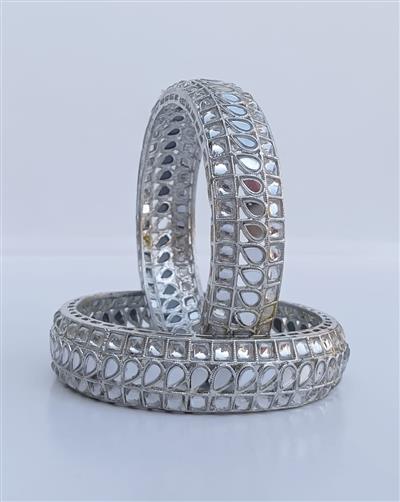 Bangles made with metal and mirror